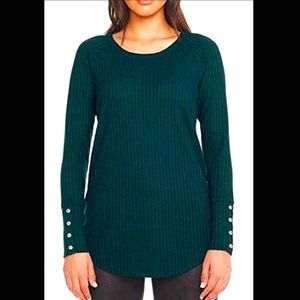 Chaser Textured Long Sleeve Tunic Size S